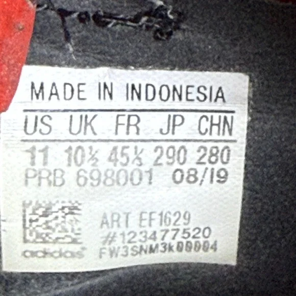 Adidas Predator Mutator 20+ FG Soccer Cleats Black Red EF1629 Mens 11 - Picture 7 of 7